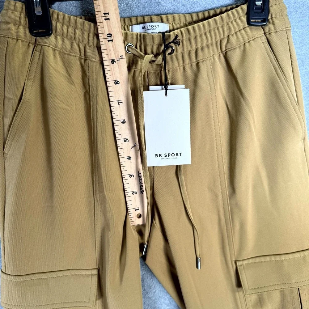 Banana Republic BR Sport‎ Cargo Jogger Pants Mens Pastel Yellow XS Stretch
